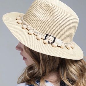 THE TASHA Summer Hat With Pom-Pom Band